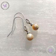 Classical Mother Of Pearl Silver Earrings